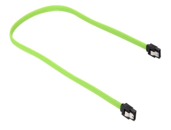 Sharkoon - SATA-kabel - Serial ATA 150/300/600 - SATA (hunn) til SATA (hunn) - 30 cm - låst - grønn