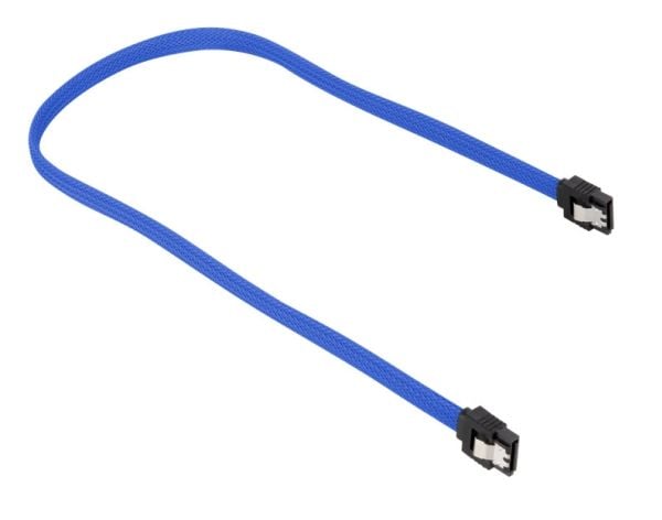Sharkoon - SATA-kabel - Serial ATA 150/300/600 - SATA (hunn) til SATA (hunn) - 30 cm - hasp - blå