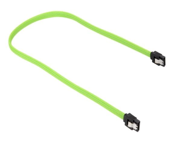 Sharkoon - SATA-kabel - Serial ATA 150/300/600 - SATA (hunn) til SATA (hunn) - 45 cm - låst - grønn