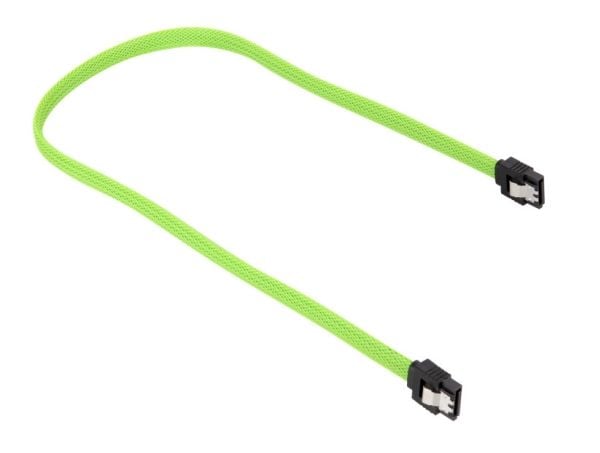 Sharkoon - SATA-kabel - Serial ATA 150/300/600 - SATA (hunn) til SATA (hunn) - 60 cm - låst - grønn