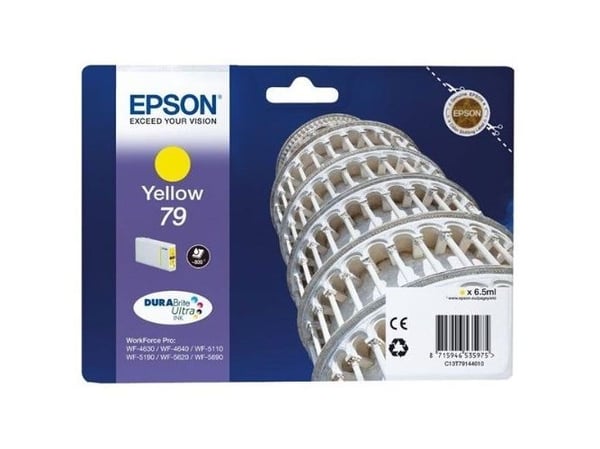 Epson 79 - 6.5 ml - gul - original - blekkpatron - for WorkForce Pro WF-4630DWF, WF-4640DTWF, WF-5110DW, WF-5190DW, WF-5620DWF, WF-5690DWF