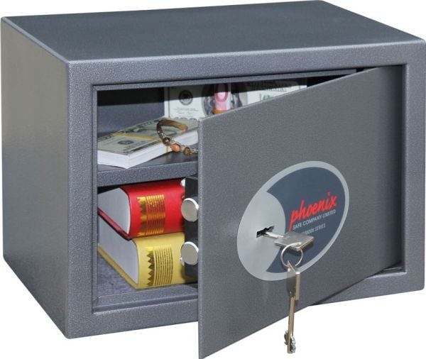 Phoenix Safe Co. SS0802K, 17 l, Grafitt, Nøkkel, Stål, Gulv/vegg, 350 mm