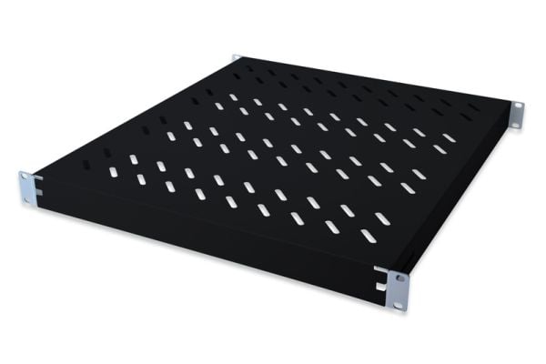 DIGITUS - Rack-hylle - svart, RAL 7035 - 1U - 19"