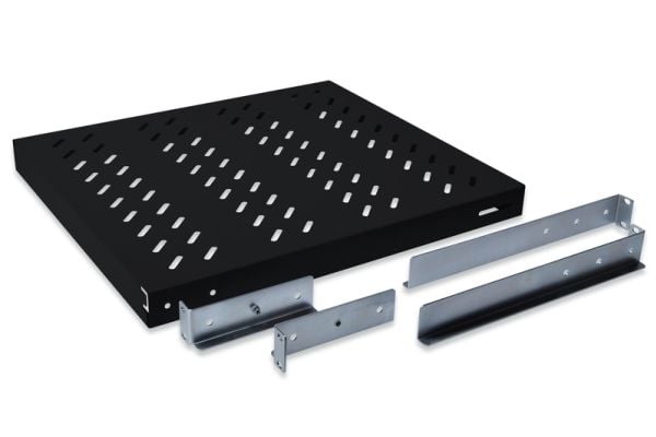 DIGITUS - Rack-hylle - svart, RAL 7035 - 1U - 19"