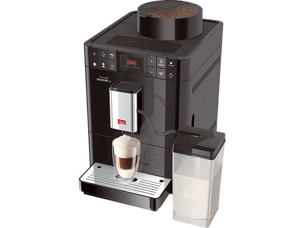 Melitta CAFFEO Passione OT - Automatisk kaffekokare med mjölkskummare - 15 bar - svart