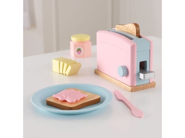 KidKraft Pastel Toaster Set, Jente, Flerfarget, 70 mm, 180 mm, 160 mm, 1 kg