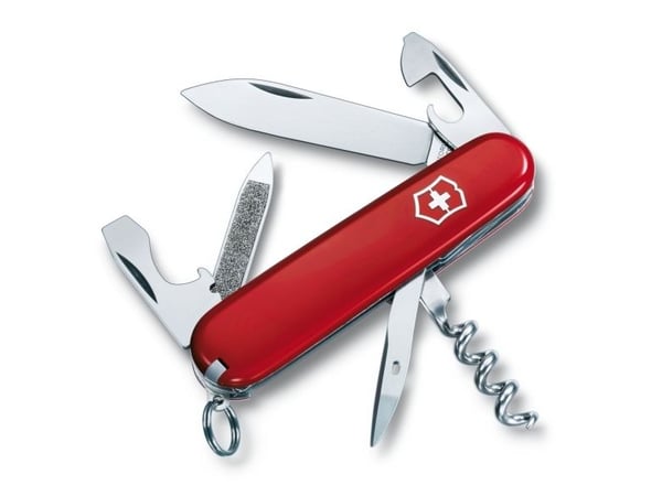 Victorinox Sportsman, Fällkniv av slipjoint-modell, Kniv med flera verktyg, 15 mm