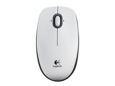 Logitech B100 - Mus - høyre- og venstrehåndet - optisk - 3 knapper - kablet - USB - hvit
