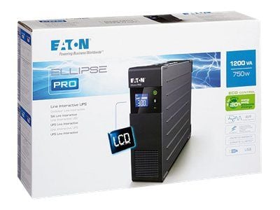 Eaton Ellipse PRO 1200 - UPS - AC 230 V - 750 Watt - 1200 VA 7 At - USB - lähtöliitännät: 8 - 2U - 19"