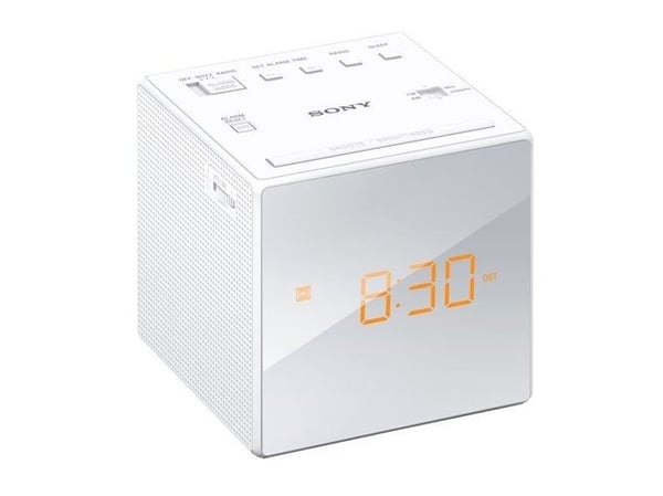 Sony ICF-C1 - Clock radio - white - 230V AC - Backup power supply via battery (CR2032)