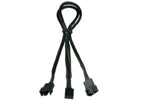 Gelid 3-pin til 4-pin x2, 0,35 m, svart (CA-PWM-01)