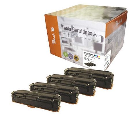 Peach Combi-Pack - 4-pack - svart, gul, cyan, magenta - kompatibel - gjenfabrikert - tonerpatron (alternativ for: HP 131A, HP CF210A, HP CF211A, HP...