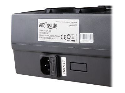 Gembird EnerGenie EG-UPS-001 - UPS - AC 220 V - 390 watt - 650 VA - 7 Ah - utgangskontakter: 4