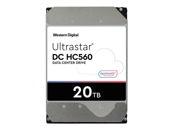 WD Ultrastar DC HC560 - Harddisk - 20 TB - intern - 3.5" - SAS 12Gb/s - 7200 rpm - buffer: 512 MB