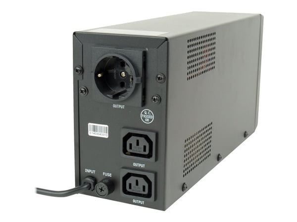 EnerGenie EG-UPS-031 - UPS - AC 220 V - 390 watt - 650 VA - 7 Ah - utgangskontakter: 3 - svart