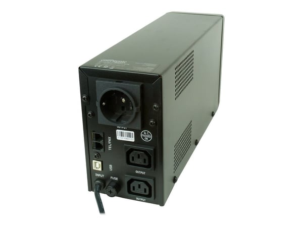 EnerGenie EG-UPS-032 - UPS - AC 220 V - 510 watt - 850 VA - 8 Ah - USB - utgangskontakter: 3 - svart