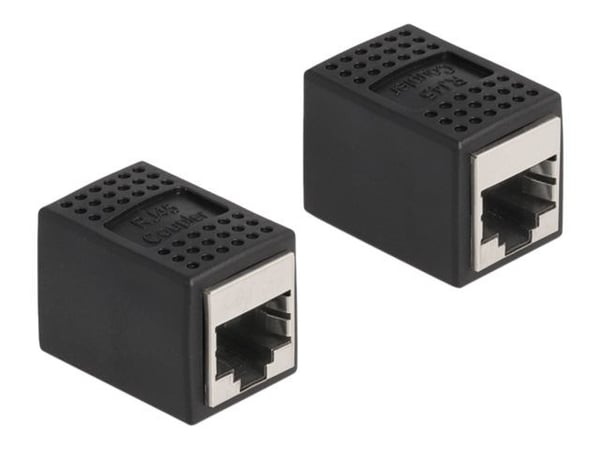 Delock-sovitin RJ45-liittimestä RJ45-liittimeen Cat.6A musta