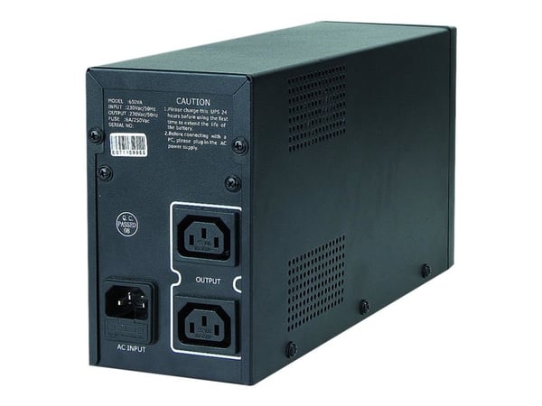 Gembird UPS-PC-652A - UPS - AC 220 V - 650 VA 7 At - lähtöliittimet: 2 - Eurooppa