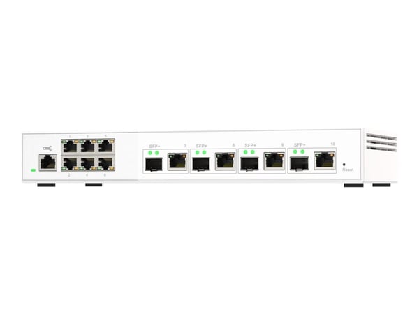 QNAP QSW-M2106-4C - Switch - Administrerad - 6 x 2.5GBase-T + 4 x combo 10 Gigabit SFP+/RJ-45 - skrivbordsmodell