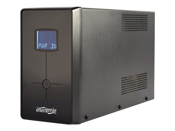 EnerGenie EG-UPS-035 - UPS - LCD-näyttö - AC 220 V - 1200 Watt - 2000 VA - 9 At - USB, RJ-45 - output-stikforbindelser: 5 - lajittelu