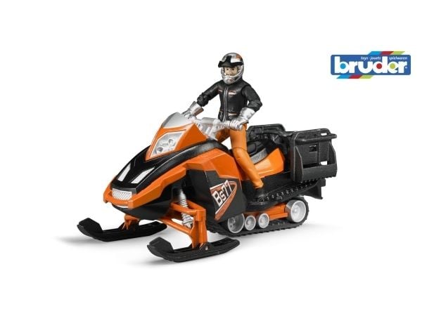 Bruder Snescooter med chauffør og tilbehør legetøj
