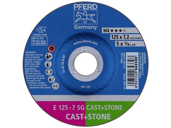 PFERD Grinding wheels SG CAST+STONE, 2 styck