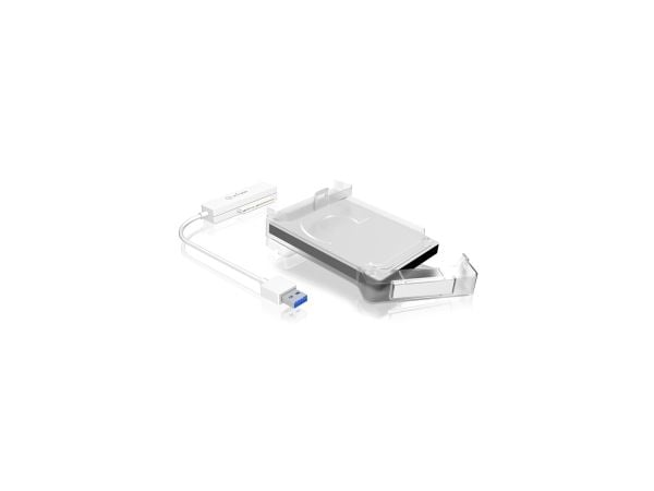 ICY BOX IB-AC703-U3 - Lagringspakke - 2,5" - SATA 6Gb/s - USB 3.0 - hvit