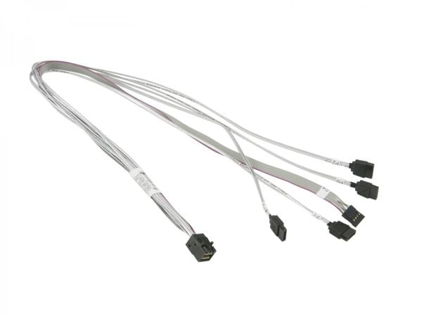 Supermicro - SAS intern kabel - med sidebånd - crossover - 4 x Mini SAS HD (SFF-8643) (hann) til SATA, sidebånd (hunn) - 55 cm