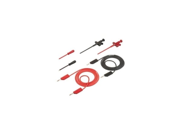 SKS Hirschmann PMS 4 CO Testijohtosarja [Lamellipistoke 4 mm - Lamellipistoke 4 mm] 1,00 m Musta, punainen