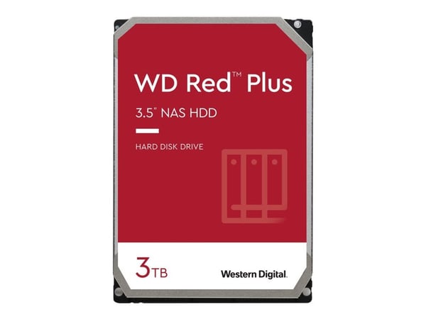WD Red Plus WD30EFPX - Harddisk - 3 TB - intern - 3.5" - SATA - buffer: 256 MB