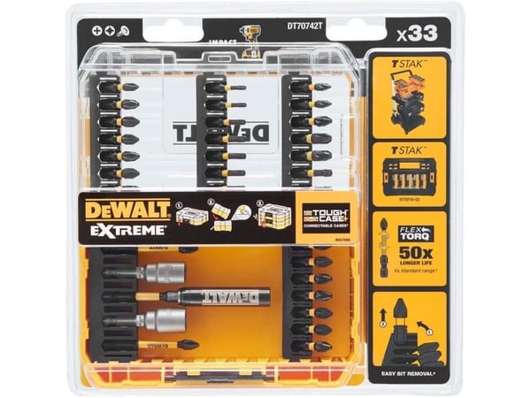 DeWALT DT70742T-QZ, 33 kpl, 470 g, 40 mm, 220 mm, 225 mm, B07QK7DDFN