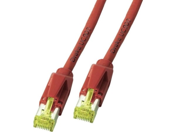 EFB Elektronik 0.5m, RJ45, 0,5 m, Cat6a, RJ-45, RJ-45, Rød