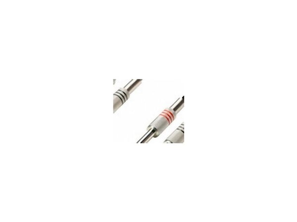 adam hall 3 Star, 2 x RCA, Hankjønn, 2 x 6.35mm, Hankjønn, 3 m, Sort, Gull, Rød, Sølv