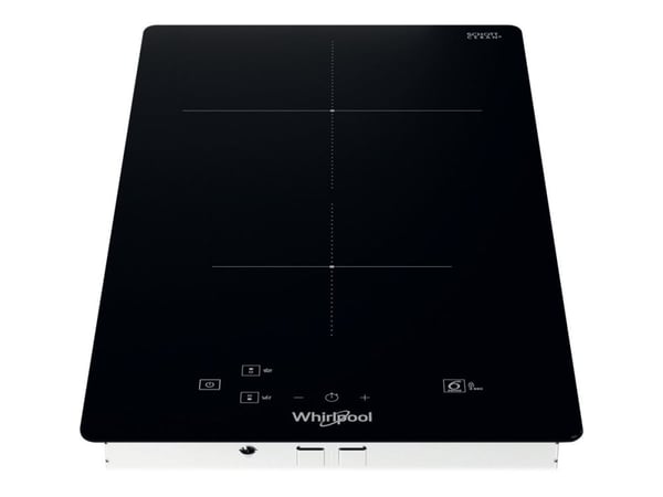 Whirlpool WS Q0530 NE - Induksjonskomfyrtopp - 2 plater - Nisje - bredde: 27.5 cm - dybde: 49 cm - uten ramme - svart