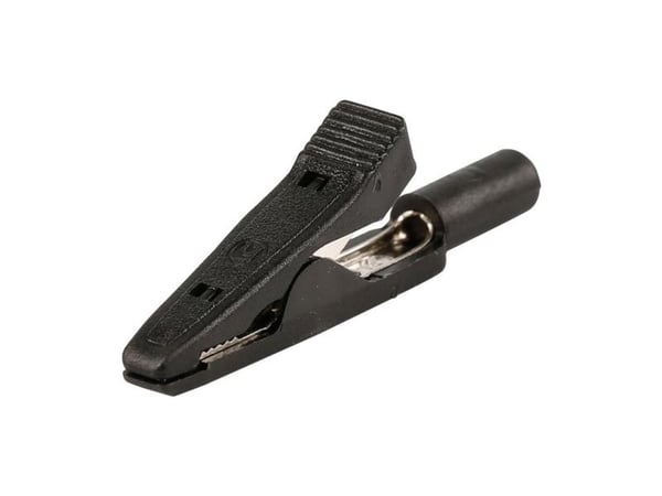 SKS Hirschmann MA 1 Crocodile Clip Connector 2 mm CAT I Svart
