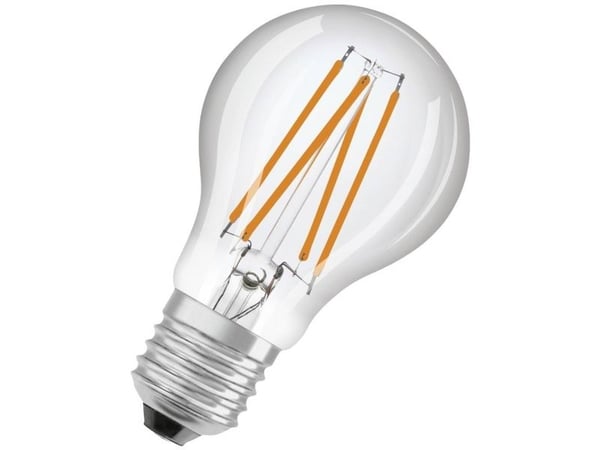 OSRAM LED STAR+ - LED-glödlampa med filament - form: A60 - klar finish - E27 - 4.9 W (motsvarande 40 W) - klass F - varmt vitt ljus - 2700 K