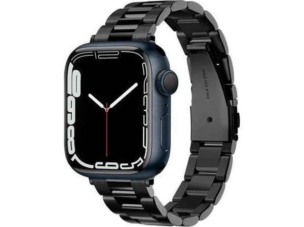 Spigen Modern Fit, Belte og klemme, Smartklokke, Svart, Apple, Rustfritt stål, Svart