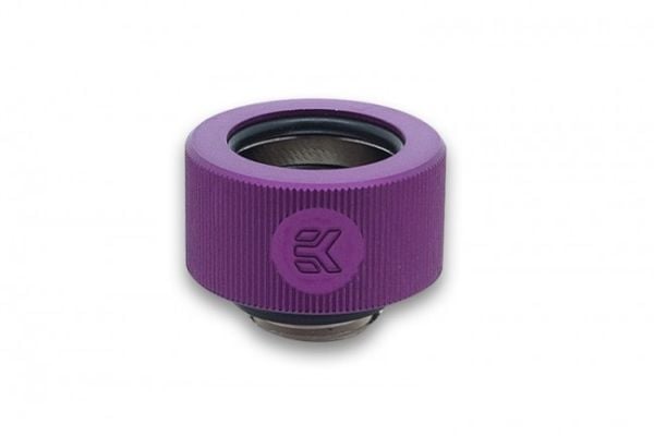 EK Water Blocks EK-HDC Fitting 16mm G1/4, Gjuten aluminium, mässing, Lila, 23,8 mm, 23,8 mm, 14,5 mm