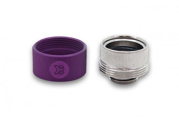 EK Water Blocks EK-HDC Fitting 16mm G1/4, Aluminium, Messing, Lilla, 23,8 mm, 23,8 mm, 14,5 mm