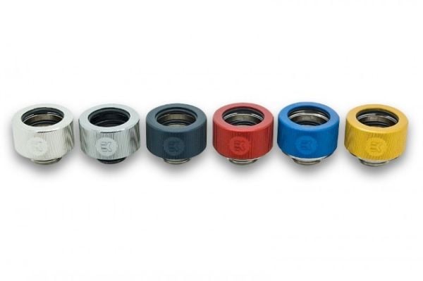 EK Water Blocks EK-HDC Fitting 16mm G1/4, Aluminium, Messing, Lilla, 23,8 mm, 23,8 mm, 14,5 mm
