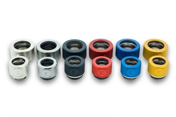 EK Water Blocks EK-HDC Fitting 16mm G1/4, Aluminium, Messing, Lilla, 23,8 mm, 23,8 mm, 14,5 mm