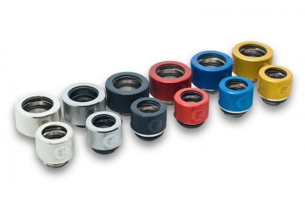 EK Water Blocks EK-HDC Fitting 16mm G1/4, Aluminium, Messing, Lilla, 23,8 mm, 23,8 mm, 14,5 mm