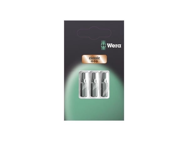 Wera 05073344001, 3 kpl, Kuusikulmainen (metrinen), 2,2.5,3 mm, 840/1 Z Hex-Plus 1 x 2.0x25; 1 x 2.5x25; 1 x 3.0x25, CE, GS, DVE, Kupla