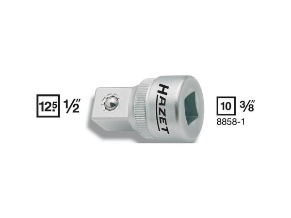 Hazet adapter, innvendig sekskant 10 mm (3/8") til utvendig firkant 12,5 mm (1/2") 8858-1 (8858-1)