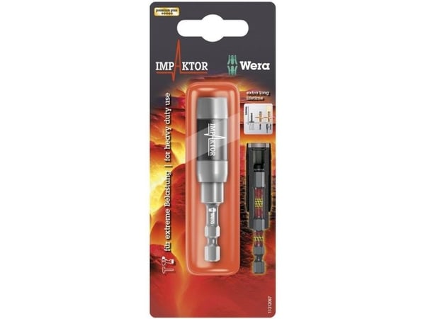 897/4 IMP R Impaktor holder med ringmagnet og låsering, 1/4 tomme x 75 mm Wera 897/4 Imp R (05073990001)