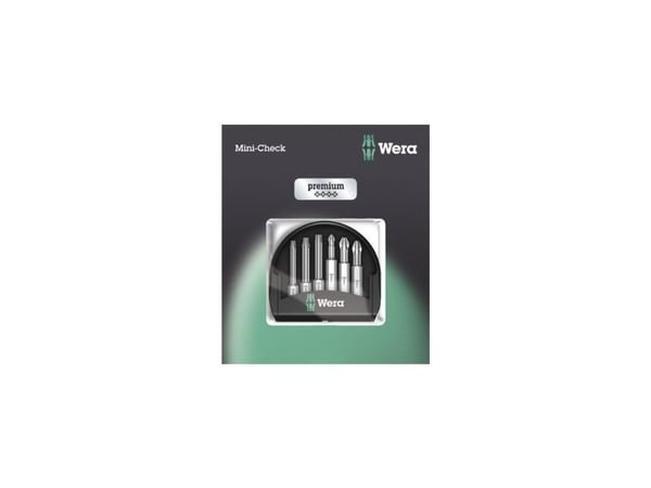 Wera Bit-Check 6 Universal 2 SB - Spissett for skrutrekker - 6 deler - torx, phillips, pozidriv - T15, T20, T25, PH2, PZ1, PZ2 - heksagonal - lengd...