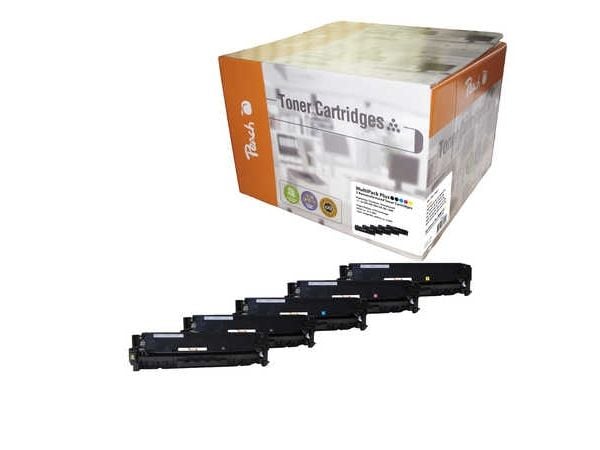 Peach Combi-Pack PLUS - 5-pack - svart, gul, cyan, magenta - kompatibel - gjenfabrikert - tonerpatron (alternativ for: HP 305A) - for HP LaserJet P...