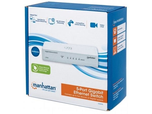 Manhattan 560696, Uhåndtert, L2, Gigabit Ethernet (10/100/1000), Full tosidig