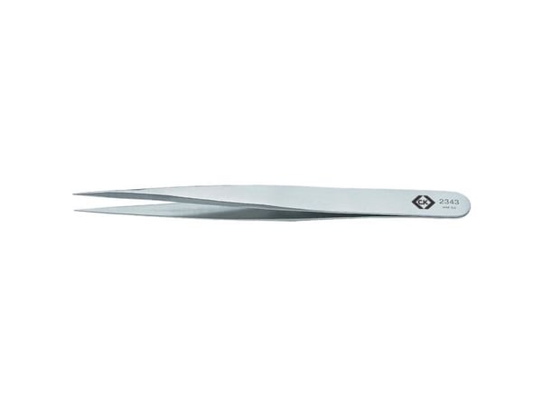 C.K Tools Precision 2343, Rustfritt stål, Sølv, Spiss, Rett, 130 mm, 1 stykker