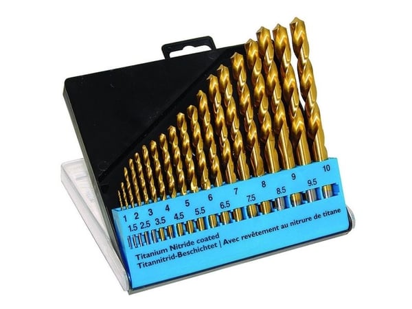 C.K T3291 HSS spiralbor-sett med 19 deler 1 mm, 1.5 mm, 2 mm, 2.5 mm, 3 mm, 3.5 mm, 4 mm, 4.5 mm, 5 mm, 5.5 mm, 6 mm, 6.5 mm, 7 mm, 7.5 mm, 8 mm, 8...
